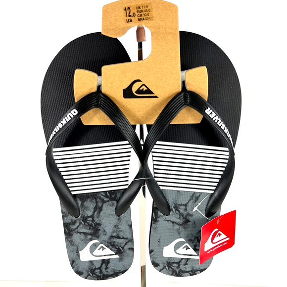 Quiksilver Men Java Slash Logo Flip-Flops Size 12 Blue Sandals New with Tags - Picture 9 of 12